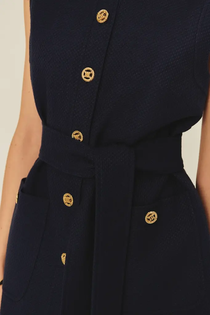 EXQUİSE CEPLİ SLİM FİT YELEK LACİVERT