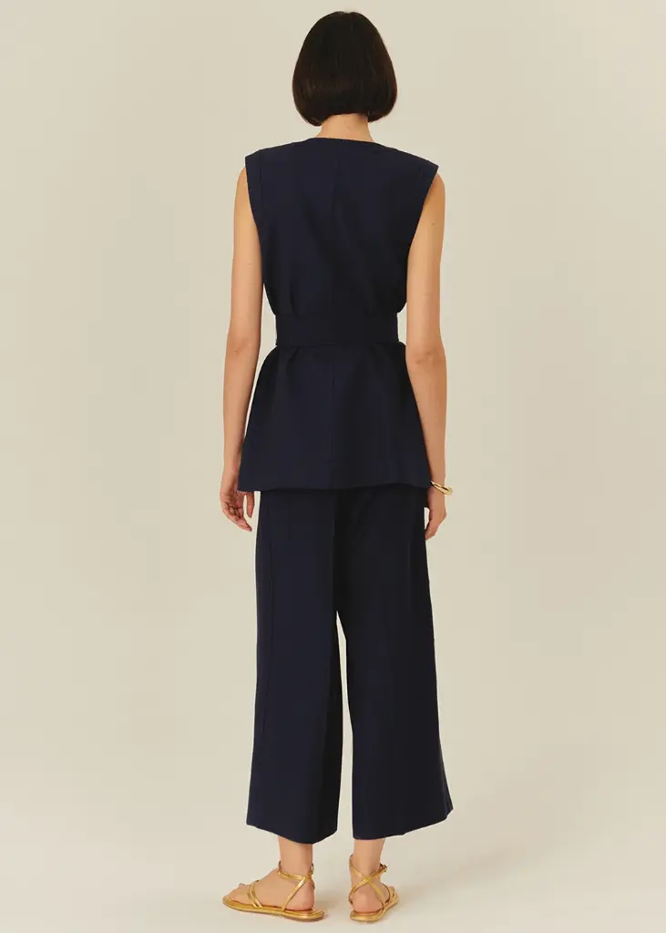 EXQUİSE CEPLİ SLİM FİT YELEK LACİVERT