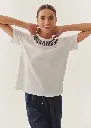 EXQUİSE YAKASI İŞLEME DETAYLI BİSİKLET YAKA BEYAZ REGULAR PAMUKLU T-SHIRT