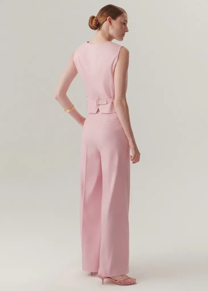 EXQUİSE RAHAT KALIP PUDRA KETEN PANTOLON