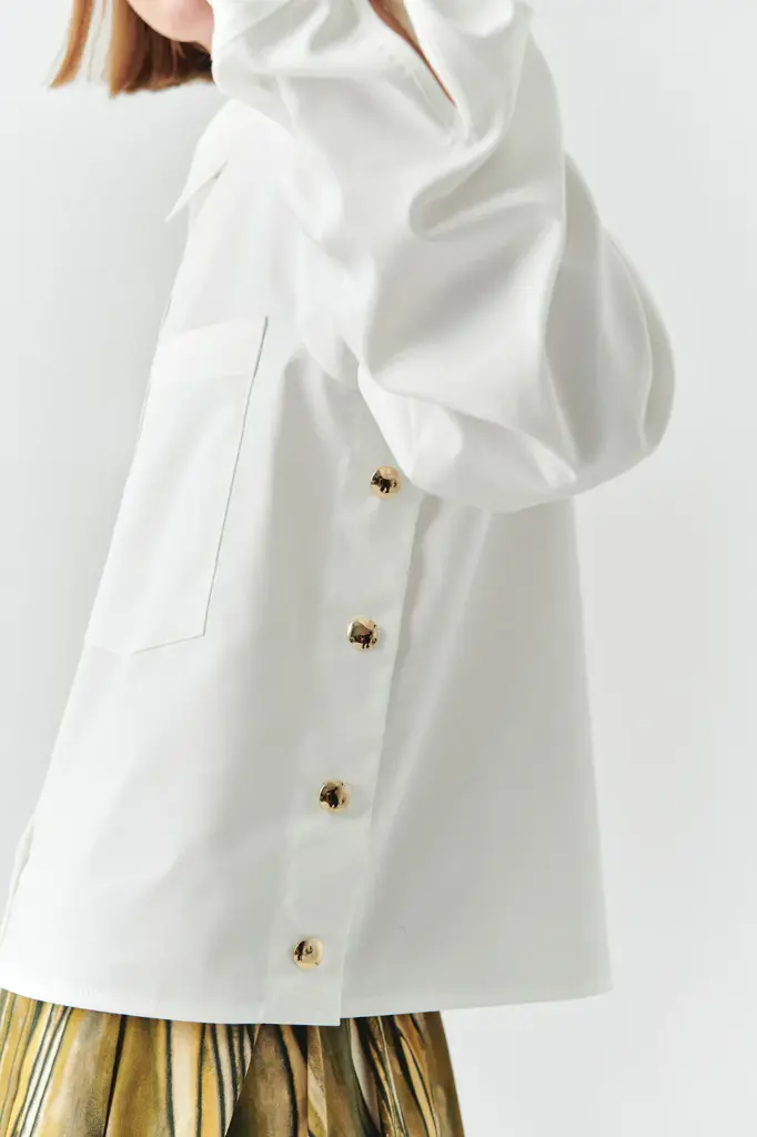 Çıt Çıt Detaylı Kemik Gömlek