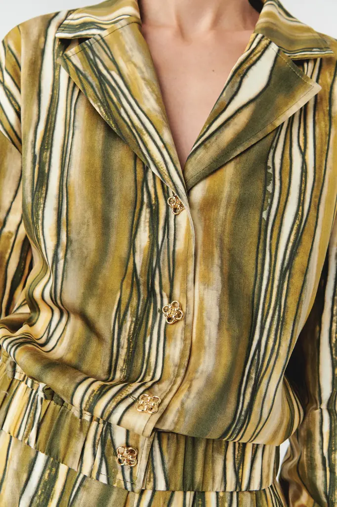 Desenli Bomber Ceket