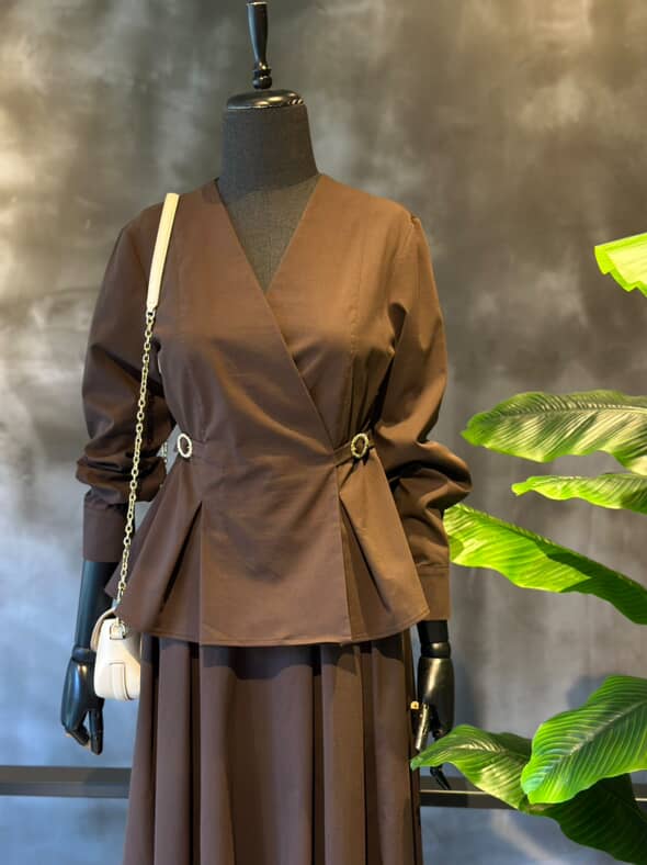 Kahverengi Ceket Etek Takım