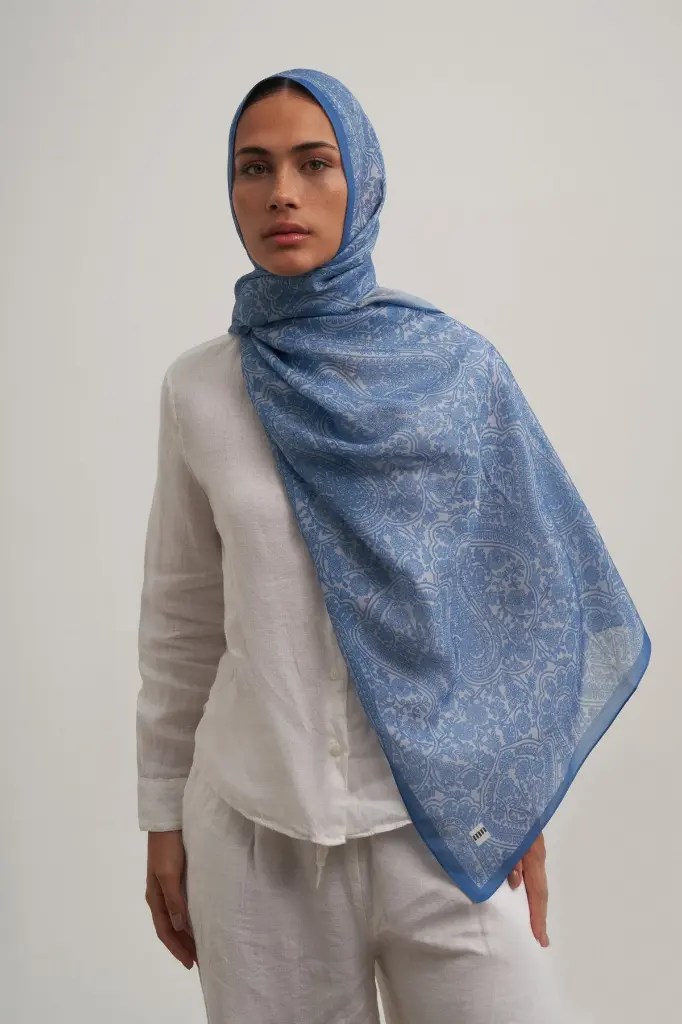 MORENO SİLK BLUE PAİSLEY