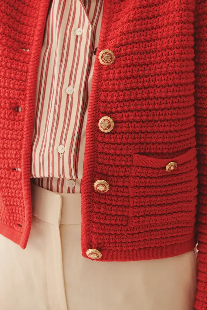 EXQUİSE ÖRME HIRKA KIRMIZI