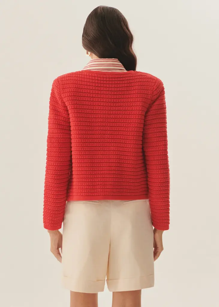 EXQUİSE ÖRME HIRKA KIRMIZI