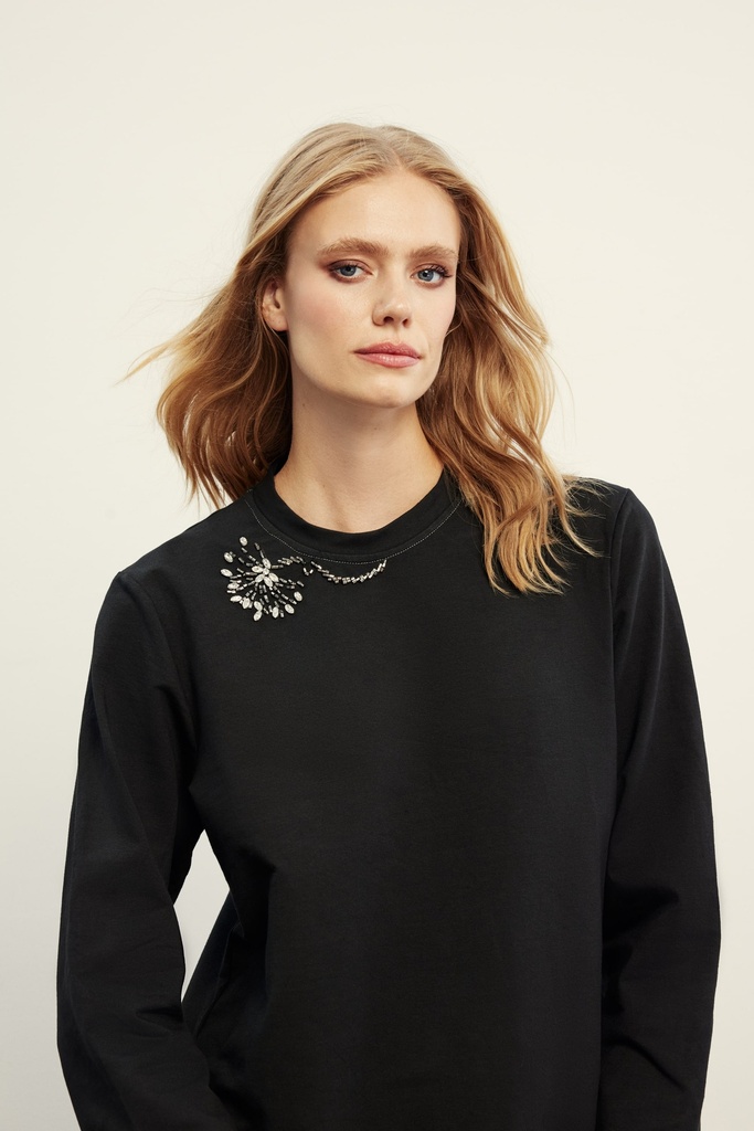 VENÖVE SUNE BLUZ SİYAH