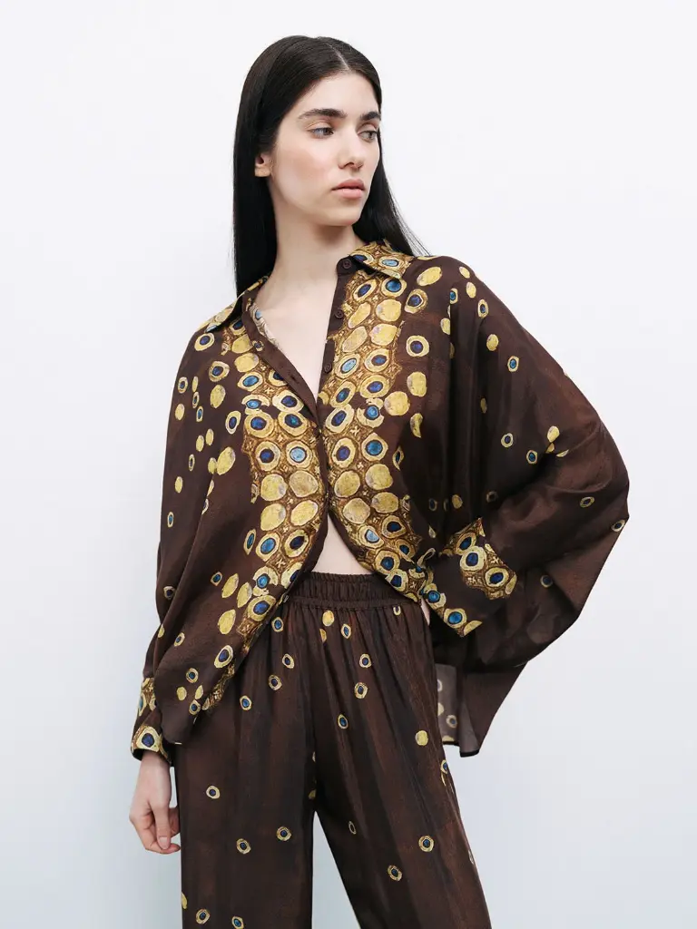 Nocturne Dökümlü Desenli Gömlek 