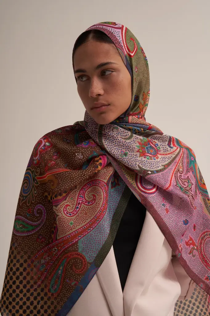 Moreno Silk Desenli Şal