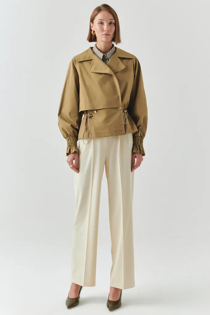 Camel Kısa Trenckot