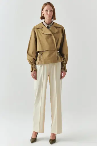 Camel Kısa Trenckot