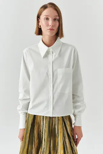 Çıt Çıt Detaylı Kemik Gömlek